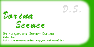 dorina sermer business card